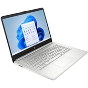 HP (2024) Laptop - 12th Gen / Intel Core i3-1215U / 14inch HD / 256GB SSD / 8GB RAM / Shared Intel UHD Graphics / Windows 11 Home / English & Arabic Keyboard / Natural Silver / Middle East Version - [14-SDQ5030NE]