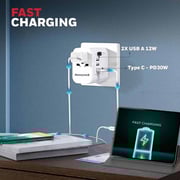 Honeywell AD 2 USB Port Travel Adapter White