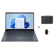 HP Pavilion x360 2-in-1 (2024) Laptop - 13th Gen / Intel Core i5-1335U / 14inch FHD / 256GB SSD / 8GB RAM / Shared Intel Iris Xe Graphics / Windows 11 Home / English & Arabic Keyboard / Space Blue / Middle East Version - [14-EK1035NE]+Sleeve+X200WM