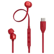 JBL Tune 310C USB Wired Hi-Res In-Ear Headphones Red