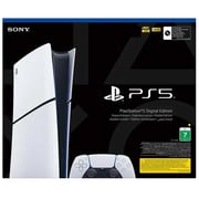 Sony PlayStation 5 Slim Console (Digital Version) White - Middle East Version with Extra Controller