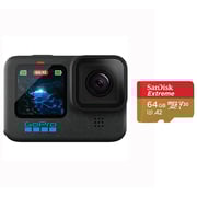 Go Pro Hero 12 Black Action Camera + CHDSB-121-CN Micro SD Card