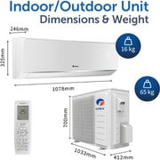 Gree 1.6 Ton Split Air Conditioner with Piston Compressor Lomo-P20C3, R410A, 3D Air Flow, Turbo Mode, I-Feel Function, Gold Fin