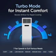 Gree Free Standing Air Conditioner iFLOWIND-36C3, 3.0 Ton, Inverter Compressor, R410A, Wi-Fi Smart Control, 3D Air Flow, Gold Fin, Child Lock