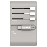 Momax 1-World 70W GAN 3-Port USB-C Adaptor Grey