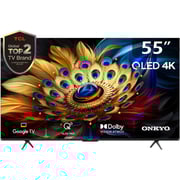 TCL 55-inch C655 Series 4K QLED Google TV with AiPQ Pro Processor, Dolby Vision & Atmos, HDR10+ – 55C655 - 2024