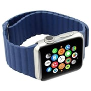 Fitit FIT-WS-LTHR41-BLU Leather Magnetic Link Blue For Apple Watch 44/45mm