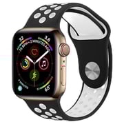 Fitit FIT-WS-SILNIK45-BK/WT Siliconee Strap Black/White For Apple Watch 42/44/45/49mm