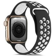 Fitit FIT-WS-SILNIK45-BK/WT Siliconee Strap Black/White For Apple Watch 42/44/45/49mm