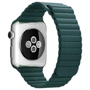 Fitit FIT-WS-LTHR45-OLV Leather Magnetic Link Olive For Apple Watch 44/45mm