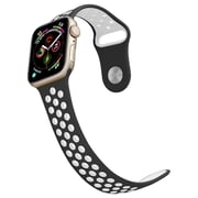 Fitit FIT-WS-SILNIK41-BK/WT Siliconee Strap Black/White For Apple Watch 41/38/40mm