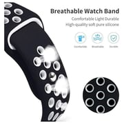 Fitit FIT-WS-SILNIK41-BK/WT Siliconee Strap Black/White For Apple Watch 41/38/40mm
