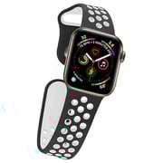 Fitit FIT-WS-SILNIK41-BK/WT Siliconee Strap Black/White For Apple Watch 41/38/40mm