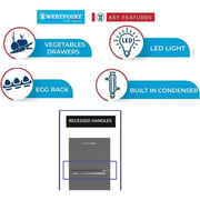 Westpoint Top Mount Refrigerator 200 Litres WRN-2423EI