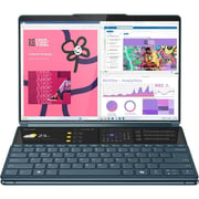 Lenovo Yoga Book 9 13IMU9 2-in-1 Convertible (2024) Laptop - 1st Series / Intel Core Ultra 7-155U / 13.3inch OLED / 1TB SSD / 16GB RAM / Shared Intel Graphics / Windows 11 Home / English & Arabic Keyboard / Tidal Teal / Middle East Version - [83FF000KAX]