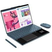 Lenovo Yoga Book 9 13IMU9 2-in-1 Convertible (2024) Laptop - 1st Series / Intel Core Ultra 7-155U / 13.3inch OLED / 1TB SSD / 16GB RAM / Shared Intel Graphics / Windows 11 Home / English & Arabic Keyboard / Tidal Teal / Middle East Version - [83FF000KAX]