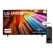 LG 75 Inch UHD UT80 4K Smart TV AI Magic remote HDR10 webOS24 (2024 Model)