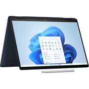 HP Envy x360 2-in-1 Convertible (2024) AI PC - 1st Series / Intel Core Ultra 7-155U / 14inch 2.8K / 1TB SSD / 16GB RAM / Shared Intel Graphics / Windows 11 Home / English & Arabic Keyboard / Atmospheric Blue / Middle East Version - [14-FC0036NE]