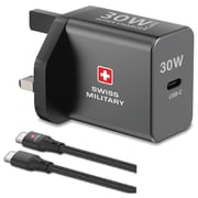 Swiss Millitary GaN II Super Chager Grey + CD1 Power Bank 10000 mAh Black