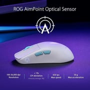 Asus P713 ROG Harpe Ace Aim Lab Edition Wireless Gaming Mouse Moonlight White