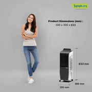 Symphony Tower Air Cooler with Remote Diet 3D 20i