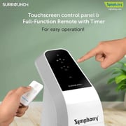 Symphony Surround I Bladeless Turbo Throw Tower Fan with Remote