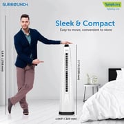 Symphony Surround I Bladeless Turbo Throw Tower Fan with Remote
