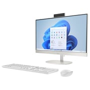 HP All-in-One (2024) Desktop - AMD Ryzen 7-7730U / 23.8inch FHD / 512GB SSD / 16GB RAM / Shared AMD Radeon Graphics / Windows 11 Home / English & Arabic Keyboard / Shell White / Middle East Version - [24-CR0013NE]