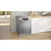 Bosch Series 4, free-standing dishwasher, 60 cm, silver inox - SMS46JI01V