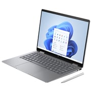HP Envy x360 2-in-1 Convertible (2024) Laptop - AMD Ryzen 5-8640HS / 14inch WUXGA / 512GB SSD / 16GB RAM / Shared AMD Radeon Graphics / Windows 11 Home / English & Arabic Keyboard / Meteor Silver Aluminum / Middle East Version - [14-FA0008NE]