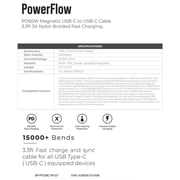 Blupebble Magnetic USB-C To USB-C Cable 1m Grey