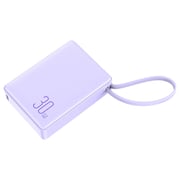 Trands Power Bank with Built In USB-C Cable 10000mAh Purple TR-PB1534
