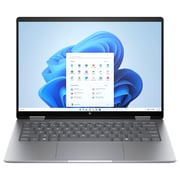 HP Envy x360 2-in-1 Convertible (2024) Laptop - AMD Ryzen 5-8640HS / 14inch OLED / 512GB SSD / 16GB RAM / Shared AMD Radeon Graphics / Windows 11 Home / English & Arabic Keyboard / Meteor Silver Aluminium / Middle East Version - [14-FA0012NE]