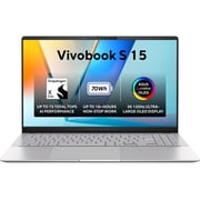ASUS Vivobook S 15 (2024) Laptop - Snapdragon X Elite X1E 78 100 / 15.6inch 3K OLED / 1TB SSD / 32GB RAM / Shared Qualcomm Adreno GPU Graphics / Windows 11 Home / English & Arabic Keyboard / Silver / Middle East Version-[S5507QA-MA001W] - Pre-order