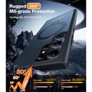 Torras UPRO Ostand 360° Spin Magnetic Case Black Galaxy S24 Ultra