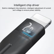 Yesido 2A USB To 8 Pin Fast Charging Data Cable, Length:1m Black - CA121L