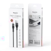 Yesido 2A USB To 8 Pin Fast Charging Data Cable, Length:1m Black - CA121L