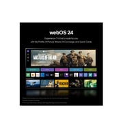 LG 55 Inch QNED QNED80 4K Smart TV AI Magic remote HDR10 webOS24 - 55QNED80T6B (2024)