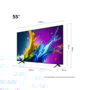 LG 55 Inch QNED QNED80 4K Smart TV AI Magic remote HDR10 webOS24 - 55QNED80T6B (2024)