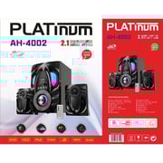 Platinum 3-Pieces Bluetooth Subwoofer, 10W, Black - AH4002