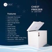 Afra Chest Freezer 250 Litres AF-2600CFWT