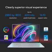 Asus Vivobook 14X (2024) Laptop - 13th Gen / Intel Core i9-13900H / 14inch 2.8K / 1TB SSD / 16GB RAM / 4GB NVIDIA GeForce RTX 3050 Graphics / Windows 11 Home / English & Arabic Keyboard / Cool Silver / Middle East Version - [K3405VC-OLED9W]