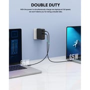 Aukey PAB7O 3P PD GaN Wall Charger BLK
