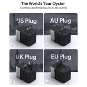 Aukey 1 Pc Universal Travel Adapter Black