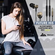 Hifuture HI5 Wired In Ear Headset Gold
