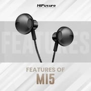 Hifuture MI5 Wired In Ear Headset Black