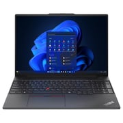 Lenovo ThinkPad E16 Gen 2 (2024) AI PC - 1st Series / Intel Core Ultra 7-155U / 16inch WUXGA / 512GB SSD / 16GB RAM / Shared Intel Arc Graphics / Windows 11 Pro / English & Arabic Keyboard / Black / Middle East Version - [21MA001SGR]