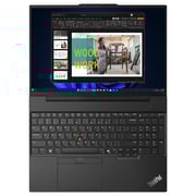 Lenovo ThinkPad E16 Gen 2 (2024) AI PC - 1st Series / Intel Core Ultra 7-155U / 16inch WUXGA / 512GB SSD / 16GB RAM / Shared Intel Arc Graphics / Windows 11 Pro / English & Arabic Keyboard / Black / Middle East Version - [21MA001SGR]
