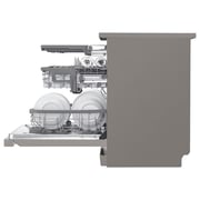 LG QuadWash Steam Dishwasher with 14 Place Settings, EasyRack Plus, Inverter Direct Drive, ThinQ, and Platinum Silver Finish – DFC435FP
