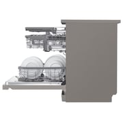 LG QuadWash Steam Dishwasher with 14 Place Settings, EasyRack Plus, Inverter Direct Drive, ThinQ, and Platinum Silver Finish – DFC435FP